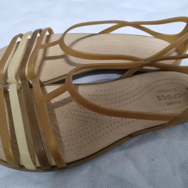 [BUNJANG] Crocs Sandals Brown Beige W7 / 크록스 샌들 브라운 베이지W7