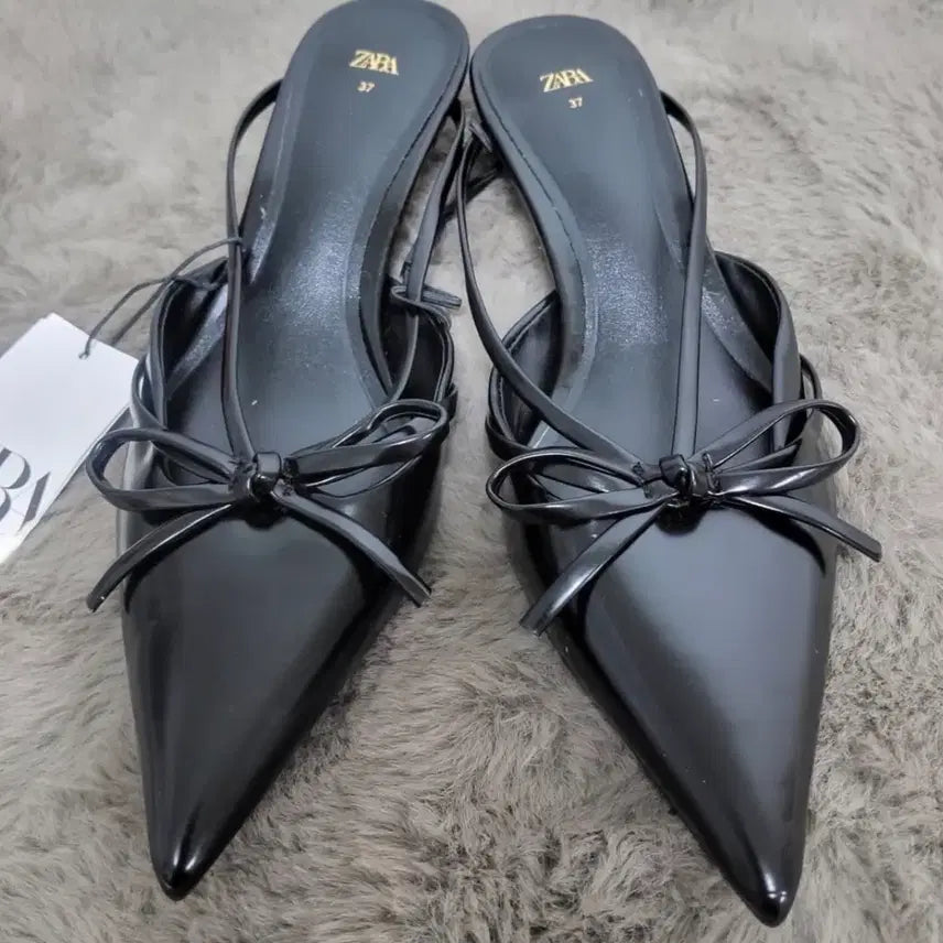 [BUNJANG] ZARA Ribbon Slingback Mule Heels / 자라 슬링백 리본슬링백 뮬 힐