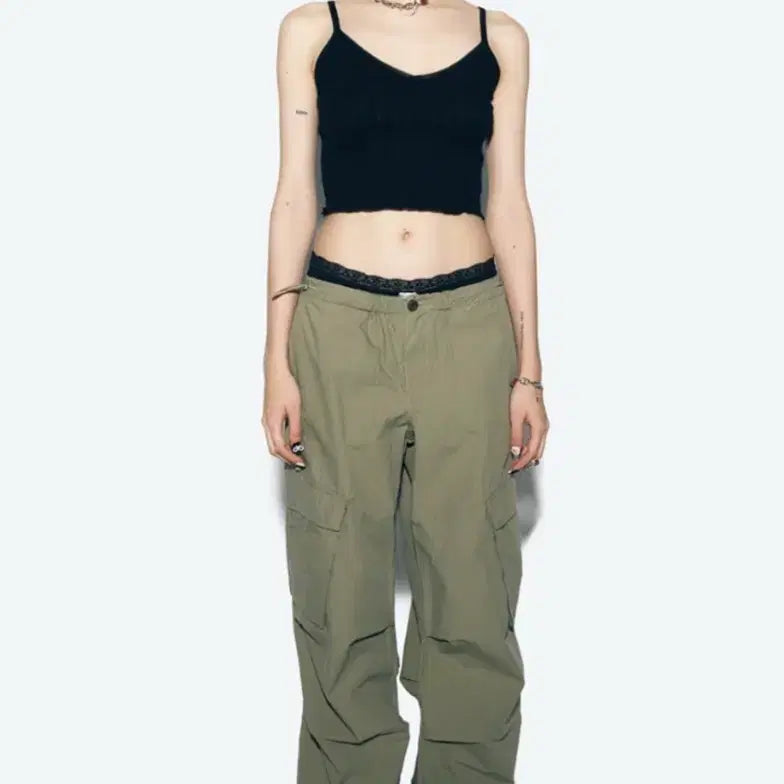 [BUNJANG] AS IF Cargo Pants - KAZUHA / 애즈이프 캘리 카고 팬츠 르세라핌 카즈하 바지