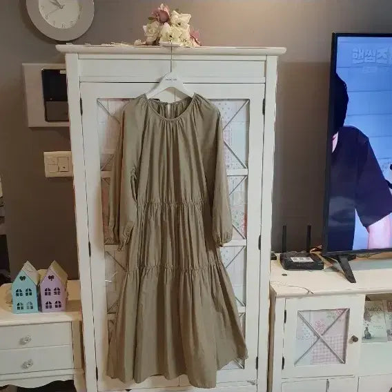 [BUNJANG] Zara Long Dress Beige / 자라 롱원피스/55-정66