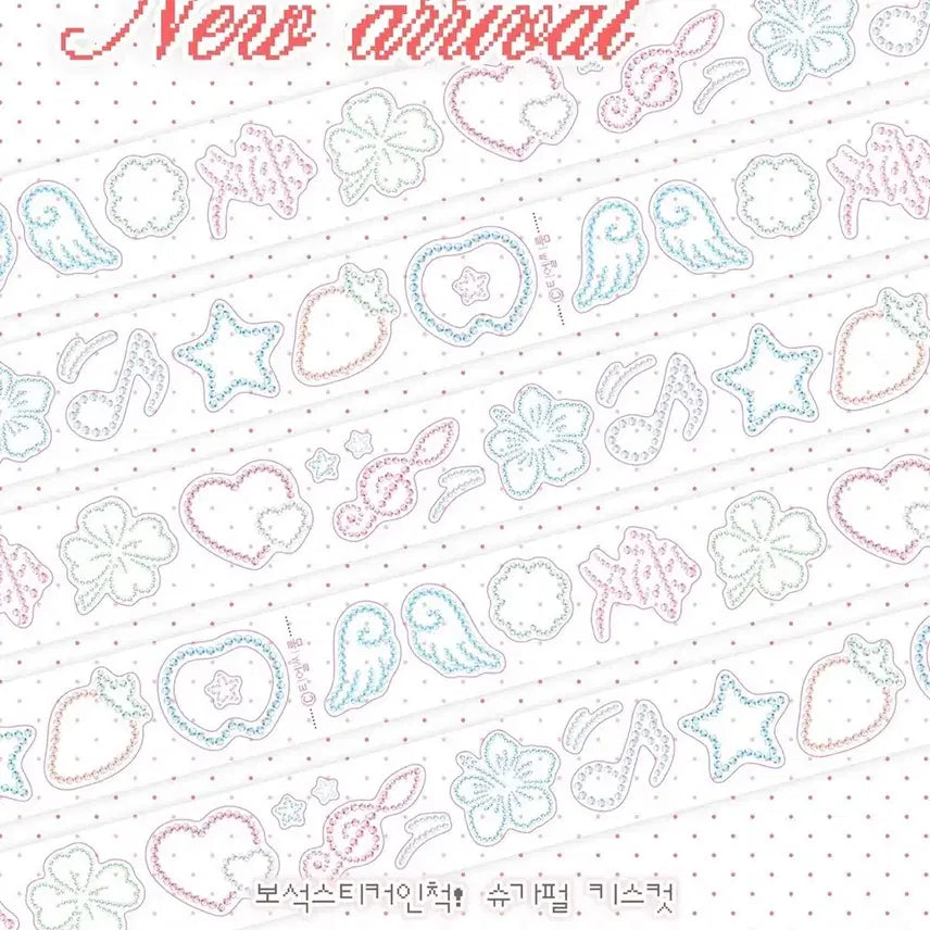 [BUNJANG] TLCROOM Sugar Pearl Kiss Cut Sticker / 티엘씨룸 보석스티커인척! 슈가펄 키스컷 띵
