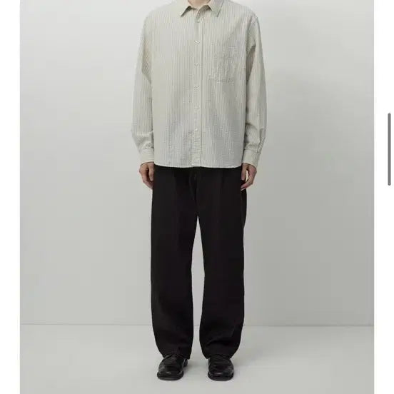 [BUNJANG] Roughside Stripe Shirt Navy Size 4 / 러프사이드 스트라이프 셔츠 네이비 4사이즈