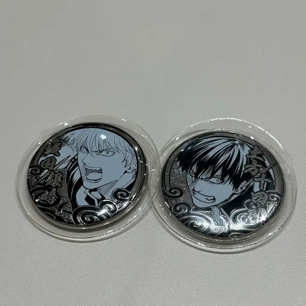 [BUNJANG] Gintama Gintoki & Hijikata Tin Badge Bundle / 은혼전 실버소울 캔뱃지 긴토키, 히지카타 일괄