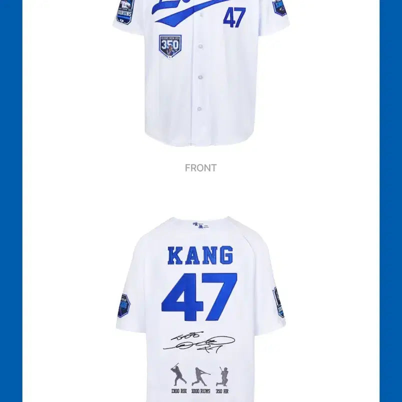 [BUNJANG] Samsung Lions Kang Min-ho Catcher Milestone Commemorative Jersey (Size S) / 삼성라이온즈 강민호 포수 최초신기록 기념유니폼S