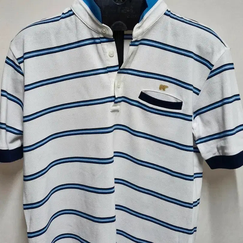 [BUNJANG] Golden Bear Striped Collar T-Shirt / 골든베어(남95)스트라이프 카라티