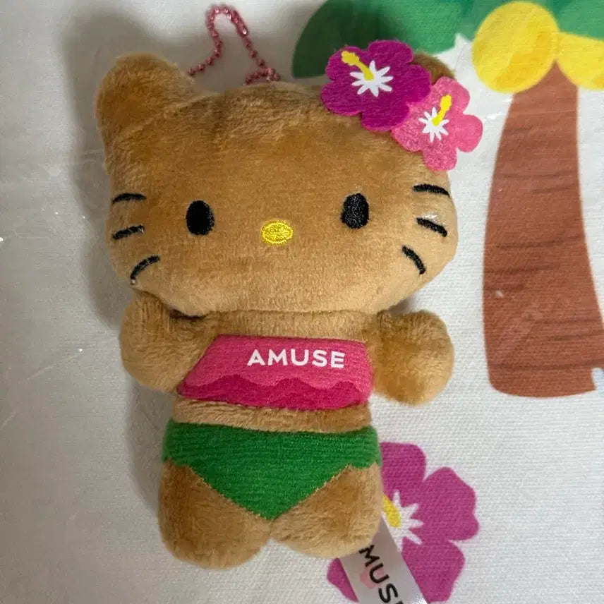 [BUNJANG] Amuse Hello Kitty Hawaii Doll Keychain / AMUSE 헬로키티 하와이 인형 키링