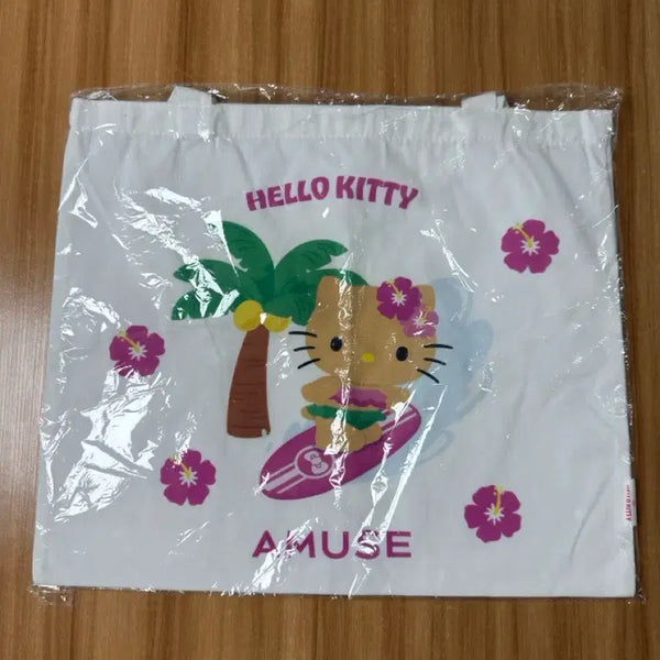 [BUNJANG] Hello Kitty Hawaiian Print Eco Bag / 헬로키티 에코백 하와이안 프린팅