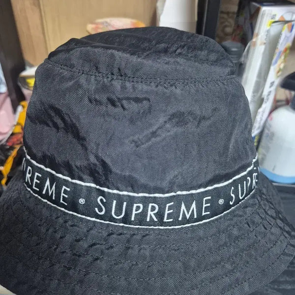 [BUNJANG] Supreme Repeat Logo Bucket Hat Black / 슈프림 버킷햇