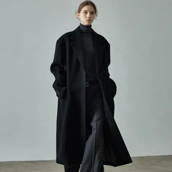 [BUNJANG] Facade Pattern Cashmere Single Coat S / 파사드패턴 캐시미어 싱글 코트 S