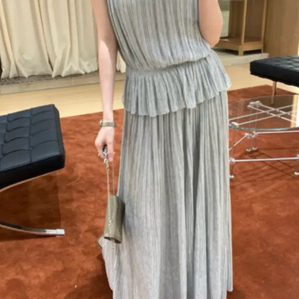 [BUNJANG] KAMI Pleated Two-Piece Set / kami 플리츠 투피스