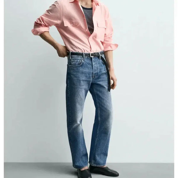 [BUNJANG] Zara x Aaron Levine Straight Fit Bootcut Jeans Medium Blue / 자라 x 아론 리바인 진 스트레이트 핏 부츠컷 미디움 블루