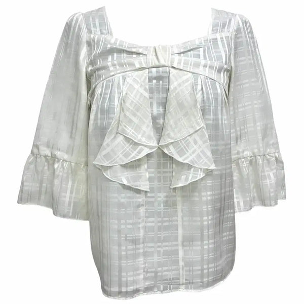 [BUNJANG] Ribbon Gyaru Blouse / 리본 갸루 블라우스