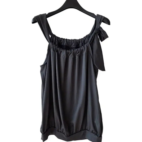 [BUNJANG] Deep Gray String Tank Top T-Shirt - New / F/진그레이 스트링 나시 티셔츠/새제품