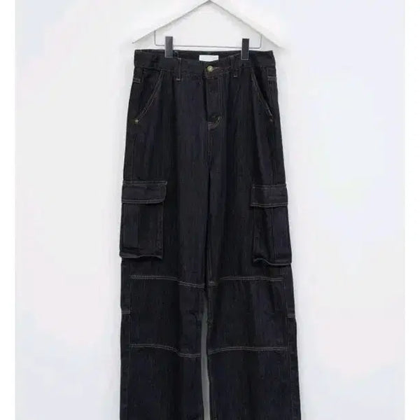 [BUNJANG] HiFi PUNK Ran Cargo Raw Denim Non-Fade Pants / 하이파이펑크 랜 카고 로우 데님 생지 논페이드