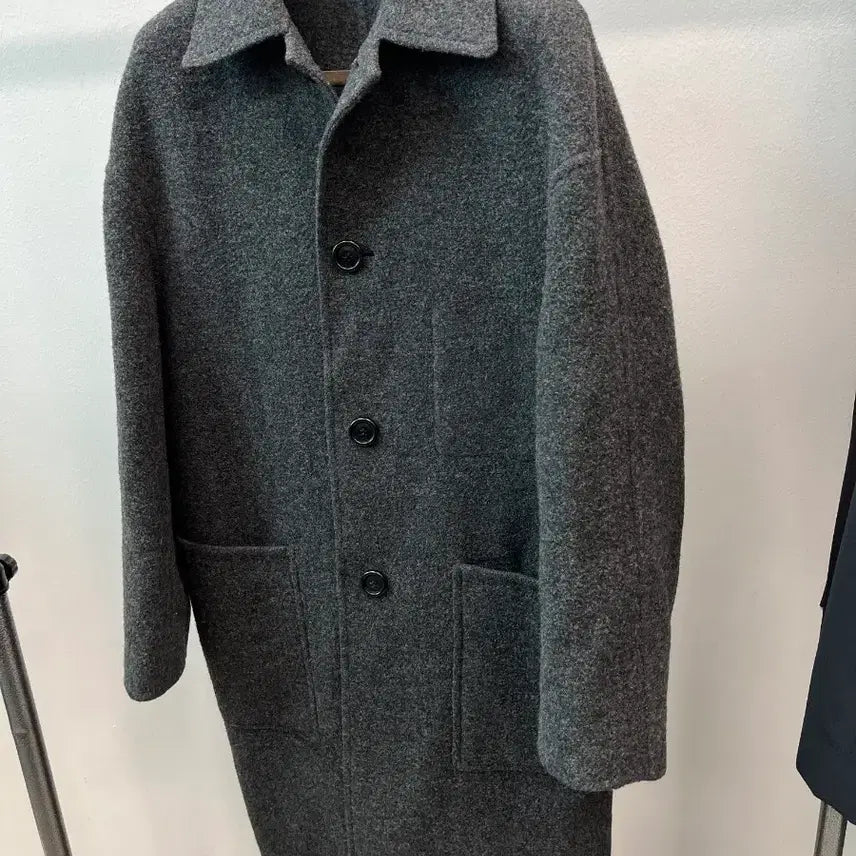 [BUNJANG] AMI Handmade Wool Long Coat / 105) 아미 핸드메이드 울 롱코트