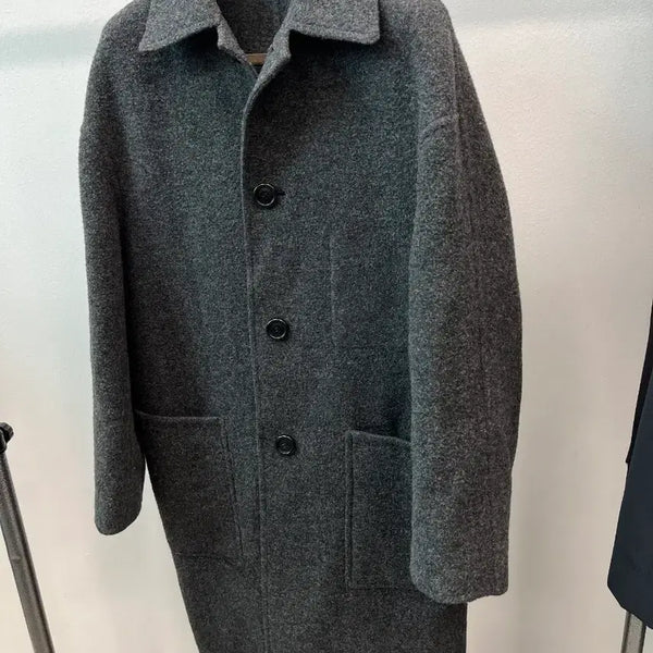[BUNJANG] AMI Handmade Wool Long Coat / 105) 아미 핸드메이드 울 롱코트