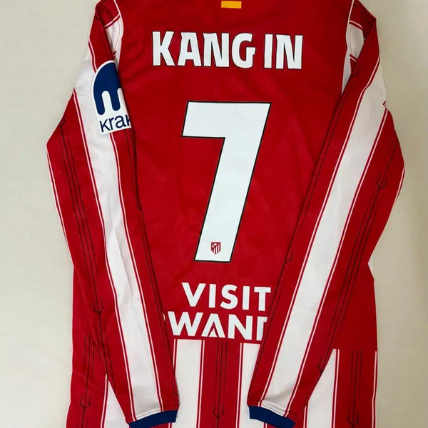 [BUNJANG] Atletico Madrid 2026/27 Home Long Sleeve Jersey - Kang-in Lee #7 (Champions League Font) - Size S / 26/27 아틀레티코 마드리드 홈 긴팔 S사이즈 이강인 마킹 (챔스 폰트)
