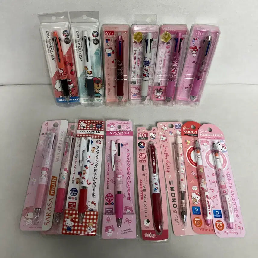 [BUNJANG] Sanrio Hello Kitty & My Melody Jetstream, Kurutoga, Dr. Grip, Monograph Pens / 산리오 키티 제트스트림 쿠루토가 닥터그립 모노그래프 마이멜로디
