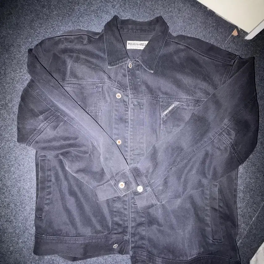 [BUNJANG] Pelle Pelle Denim Black Trucker Jacket XXL / 펠레펠레 데님 흑청 트러커 자켓 xxl