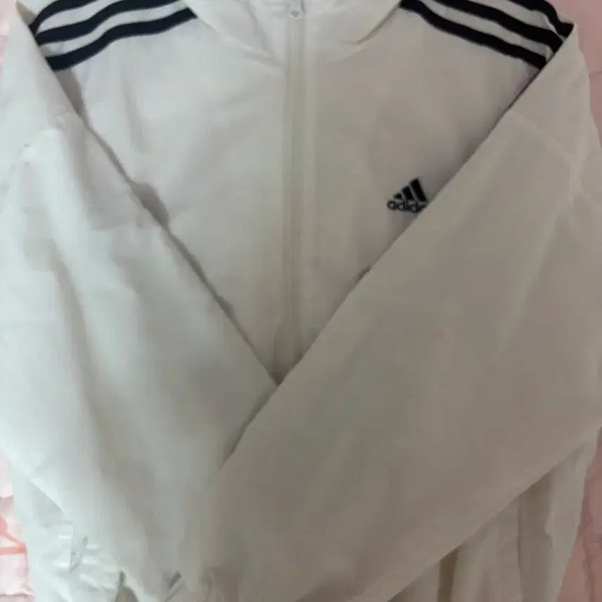 [BUNJANG] Adidas White Track Top Windbreaker / 아디다스바람막이 화이트 트랙탑 윈드브레이크