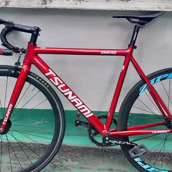 [BUNJANG] Tsunami 100 Red Wine M Size Full Bike / 쓰나미 픽시 완차 (대차 거의다 받음!)