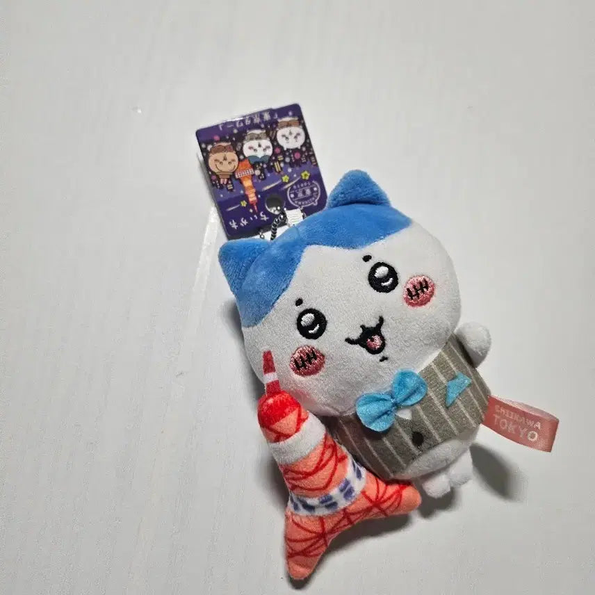 [BUNJANG] Mushishimo Hachiware Plush Keychain / (새상품) 먼작귀 하치와레 인형 키링