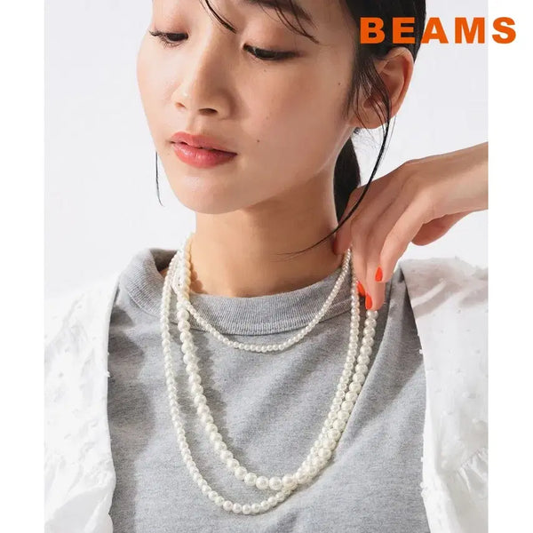 [BUNJANG] BEAMS BOY Random Pearl Necklace / 빔즈 보이 랜덤 펄 목걸이