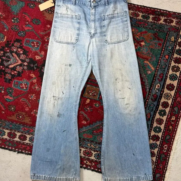 [BUNJANG] 70s US Navy Dungaree Bell Bottom Jeans / [34] 70s US NAVY 해군 덩가리 팬츠 벨바텀 플레어진