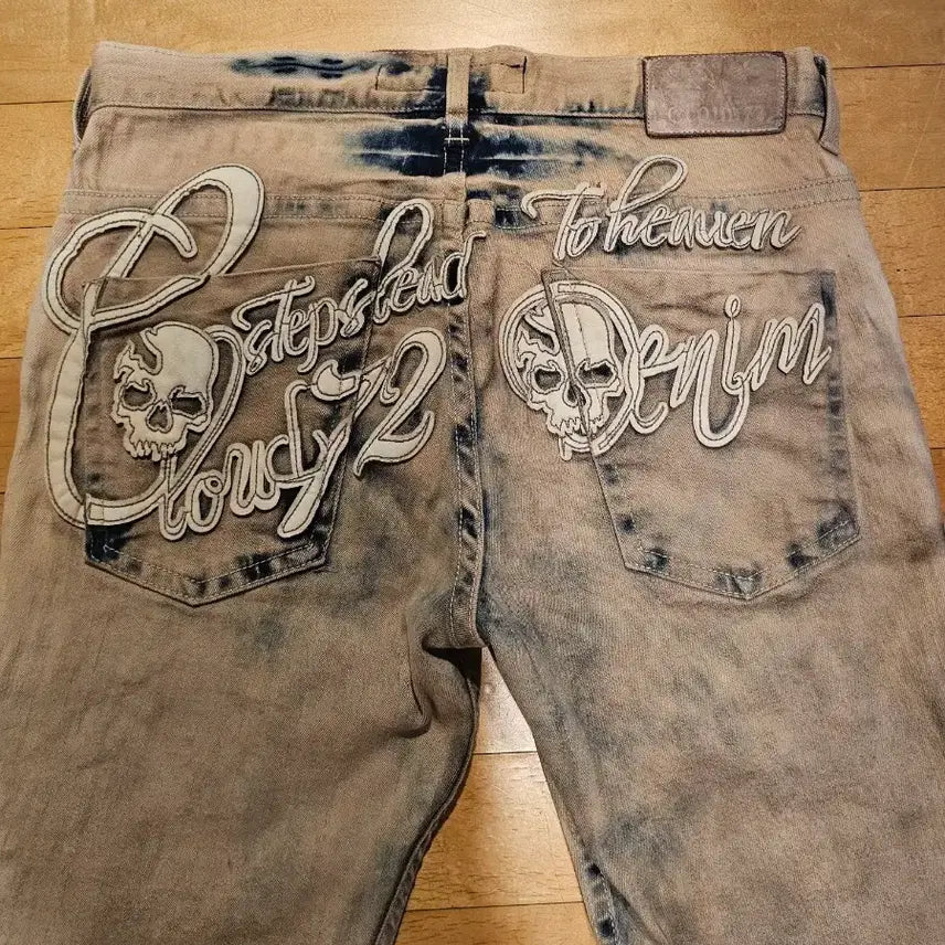 [BUNJANG] Cloud 72 Washing Damage Biker Jeans Pants / 클라우드 72 워싱 데미지 청바지 바이커 팬츠