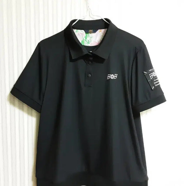 [BUNJANG] BOB Golf Apparel Short Sleeve Polo Shirt Black / BOB 골프웨어 반팔 카라티 블랙