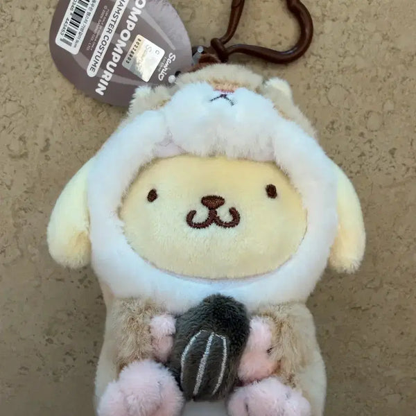[BUNJANG] Sanrio Pompompurin Hamster Costume Keychain - New / 새상품)산리오 정품/폼폼푸린 햄스터 키링