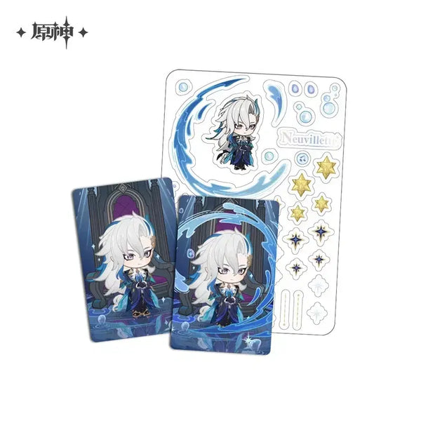 [BUNJANG] Genshin Impact Neuvillette Official Photocard & Sticker Set (Sealed) / [미개봉] 원신 공식 포토카드&스티커 세트 느비예트