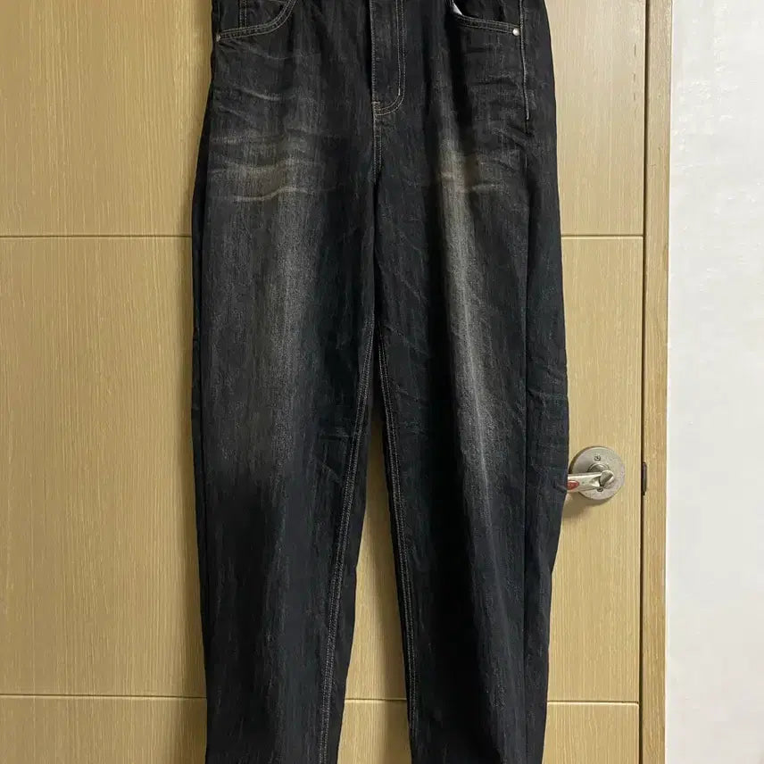 [BUNJANG] LMOOD Wide Tapered Washed Denim Pants Size 48 / [LMOOD] 엘무드 와이드 테이퍼드 워싱 데님팬츠 48사이즈