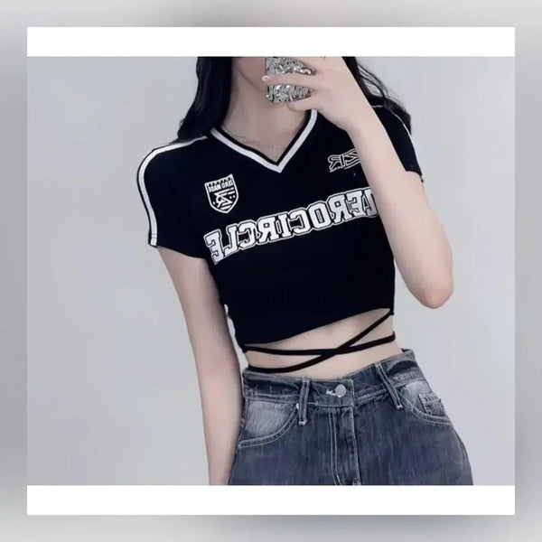 [BUNJANG] Cropped T-Shirt S-M Size / [s,m / 85,90 / 55,66 사이즈] 크롭티