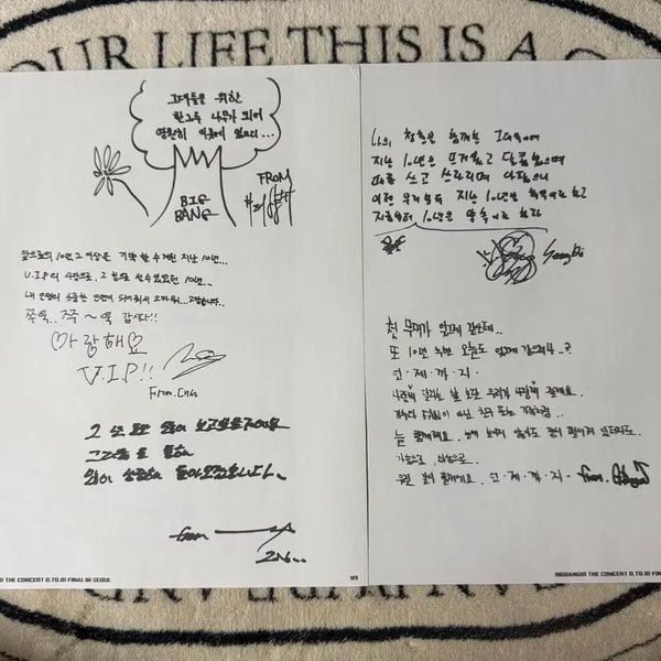 [BUNJANG] Bigbang 10th Anniversary Photobook Handwritten Letters Bundle Set / 빅뱅 10주년 포토북 분철 손글씨 편지 일괄