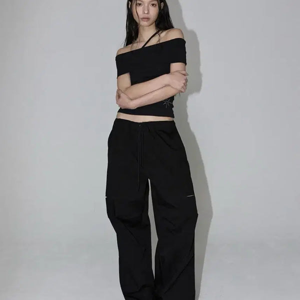 [BUNJANG] Inegi Organic Slit String Pants / 이네기 올가닉 슬릿 스트링 팬츠