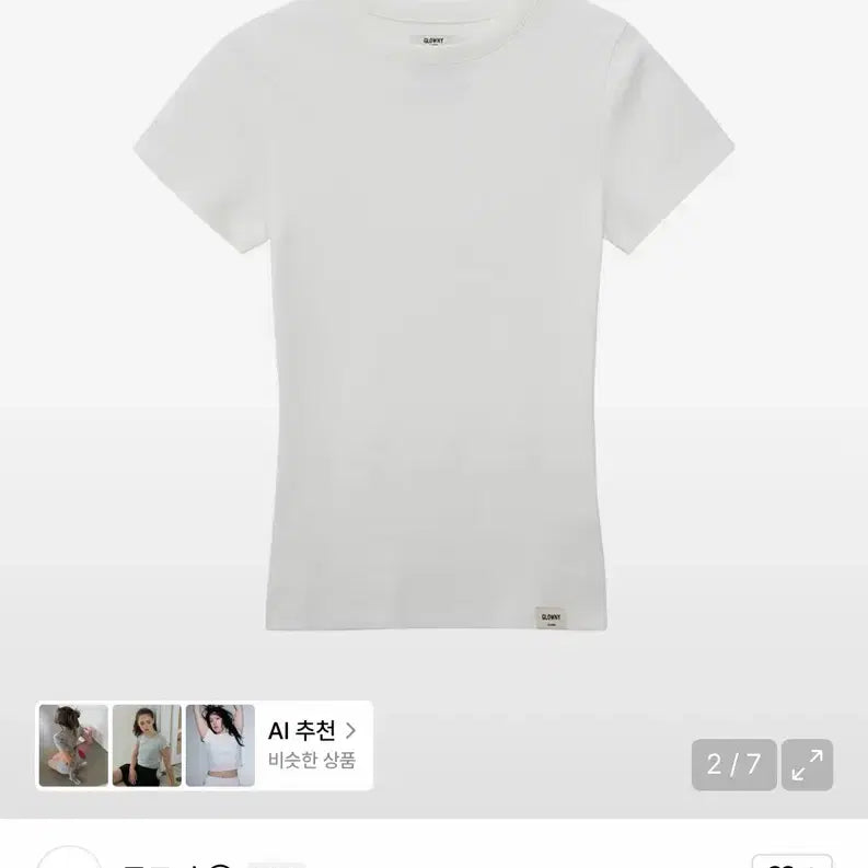 [BUNJANG] Gloony G Classic Fitted Tee / 3회 착용) 글로니 G classic fitted tee