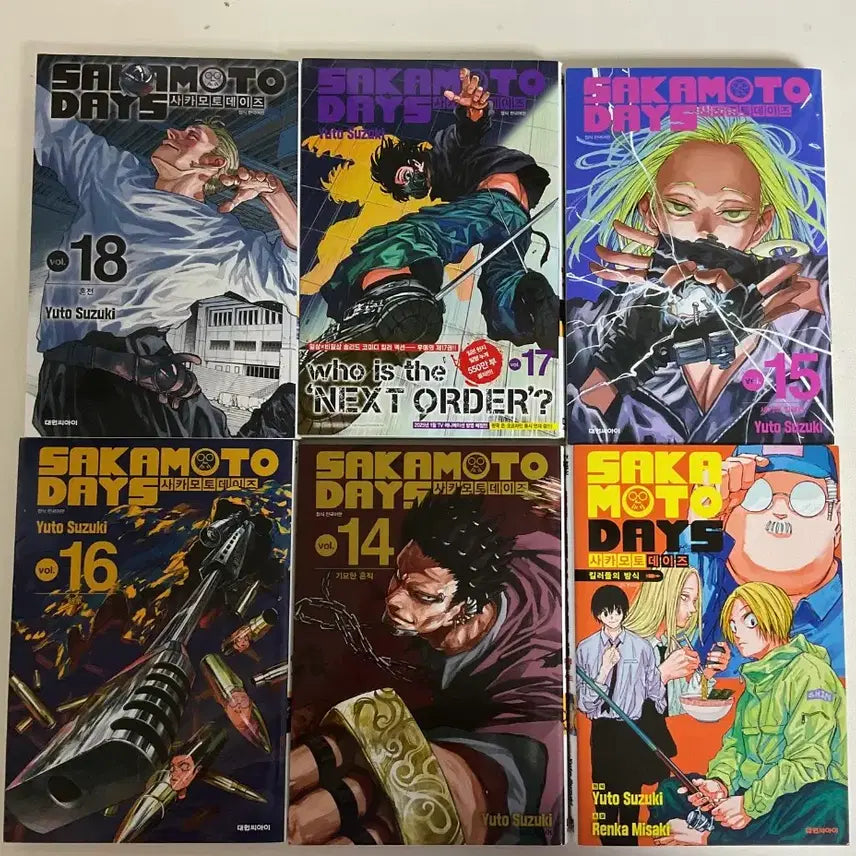 [BUNJANG] Sakomoto Days Manga Vol. 14-18 First Edition Bundle Set / (일괄)사카모토데이즈 만화책 14-18권 초판+ 킬러들의방식