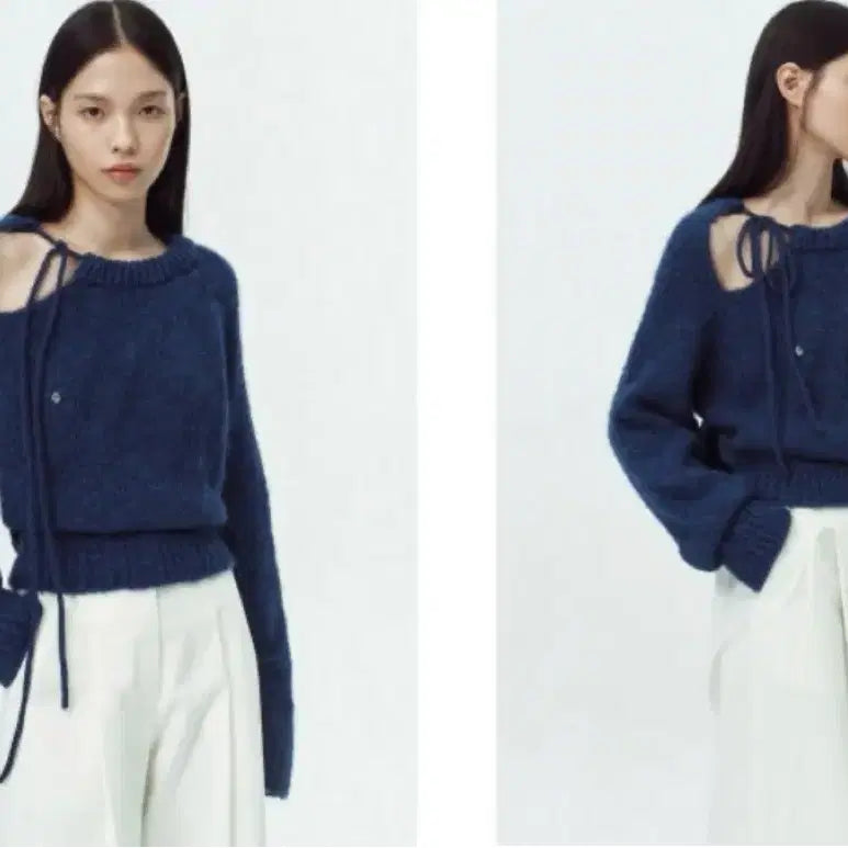 [BUNJANG] Avie Mua Neck Cut-Out Sweater / 아비에무아 넥 컷아웃 스웨터