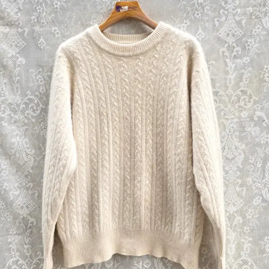 [BUNJANG] John Laing 100% Pure Cashmere Cable Knit Sweater / (made in scotland)퓨어 캐시미어 100% John Laing 존 레인 케이블 니트
