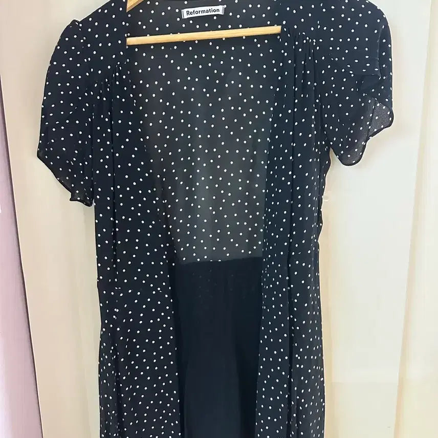 [BUNJANG] Reformation Black Dot Mini Dress Size S / Reformation 원피스 S