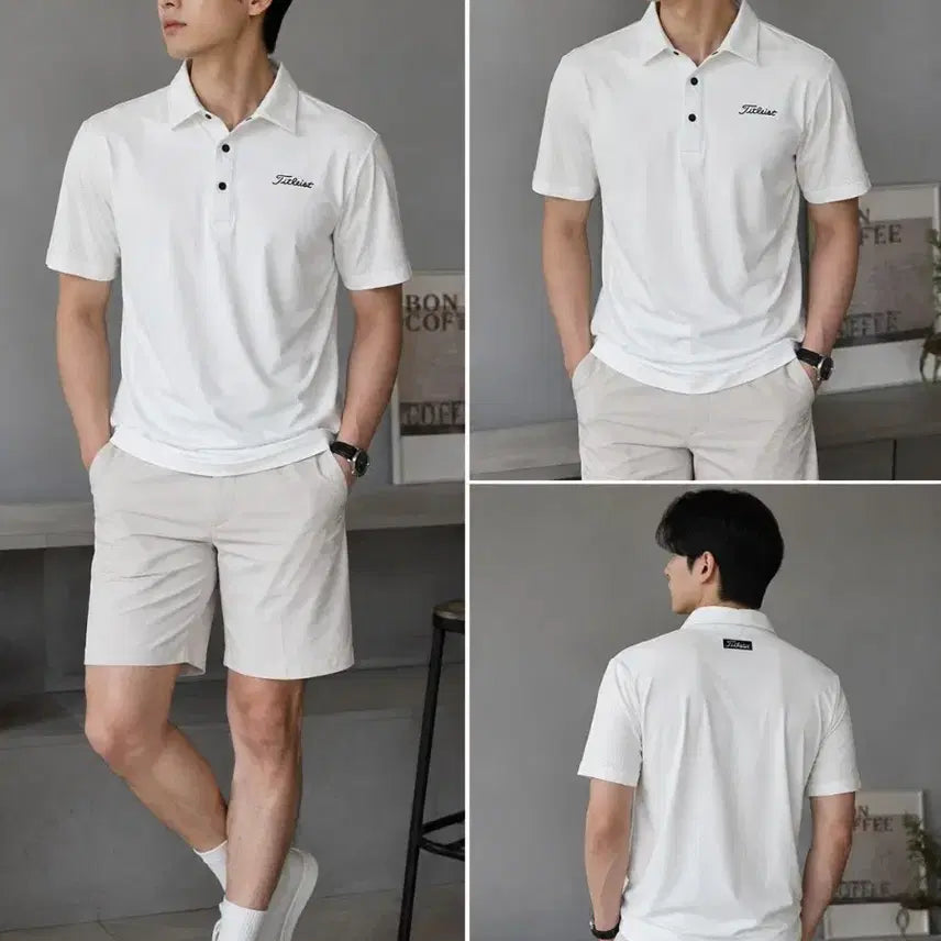 [BUNJANG] Titleist White Short Sleeve Golf Wear Size 95 / 타이틀리스트 반팔 골프웨어 흰색95