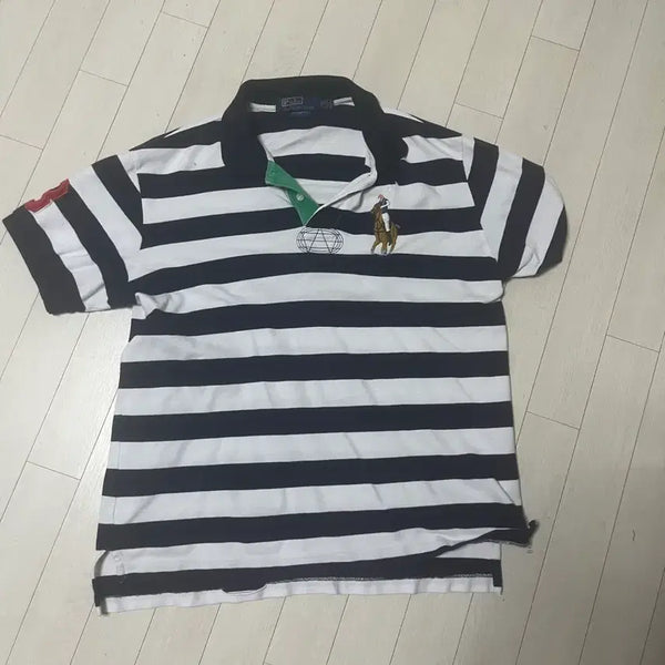 [BUNJANG] Polo Ralph Lauren Chieftain Stripe PK Short Sleeve Polo Shirt / 폴로 랄프로렌 치프키프 스트라이프 pk 반팔 카라티