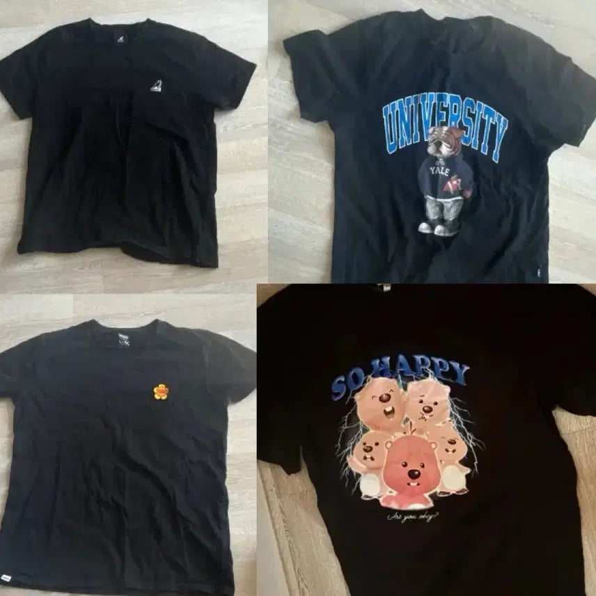 [BUNJANG] SPAO x Yale x Kangol T-shirt Set / 반팔티 세트 스파오예일캉골반스
