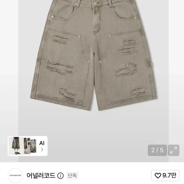 [BUNJANG] Analogue Code Dist Carpenter Pants Beige / 어널러코드 디스트 카펜터 팬츠 베이지