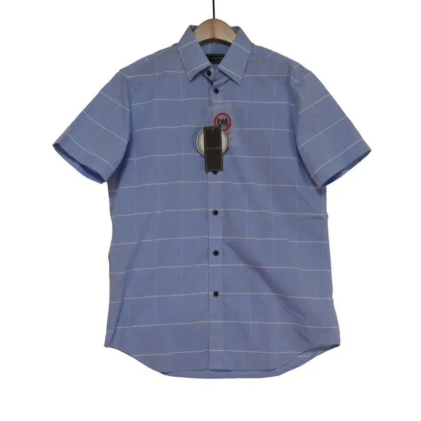 [BUNJANG] AILENE Homme Blue Check Short-Sleeve Shirt / AILENE homme 체크 반팔 셔츠 95 새상품 블루 체크 남방