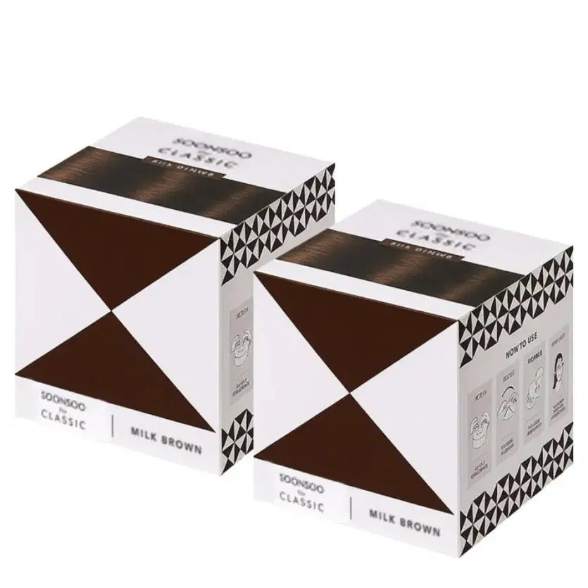 [BUNJANG] Pure Classic Milk Brown Hair Dye (2 Pack) / 순수 클래식 밀크 브라운 염색약 2개