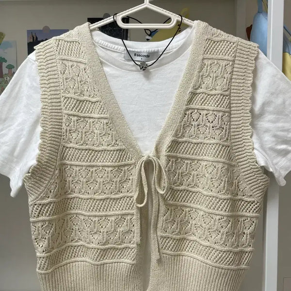 [BUNJANG] 8 Seconds Knit Vest / 에잇세컨즈 니트 베스트 S (니트조끼/여름니트)