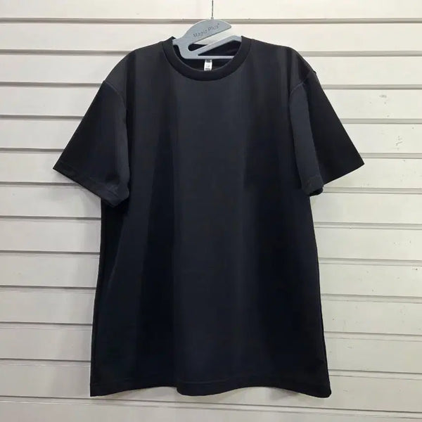 [BUNJANG] Men's Simple Round Neck T-Shirt / 블랙  남성 심플  라운드티 100/보물찾기천사