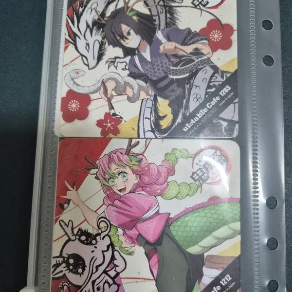 [BUNJANG] Demon Slayer Year of the Dragon Mitsuri & Iguro Paper Coaster Set / 귀멸의칼날 용의해 미츠리 이구로 종이 컵받침 세트
